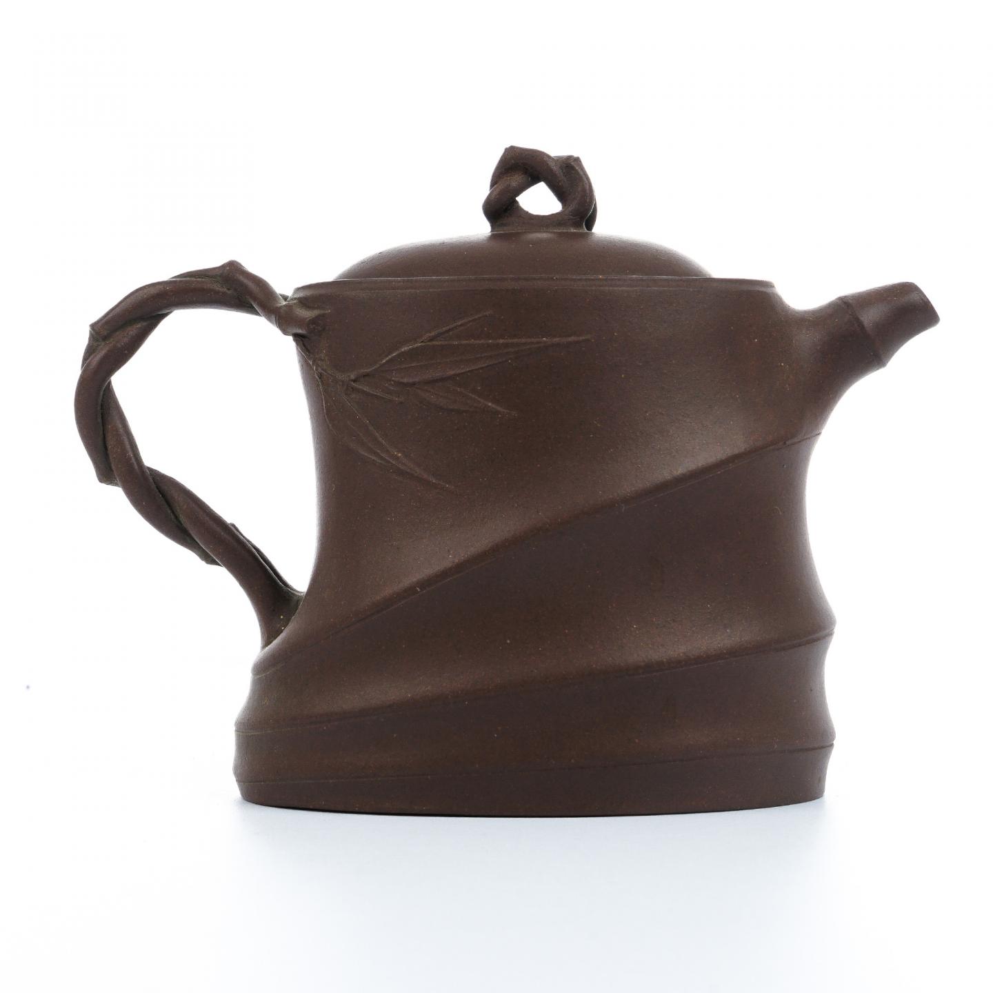 老一厂壶 风竹壶 紫砂壶 约80年代 约240cc 高约98mm