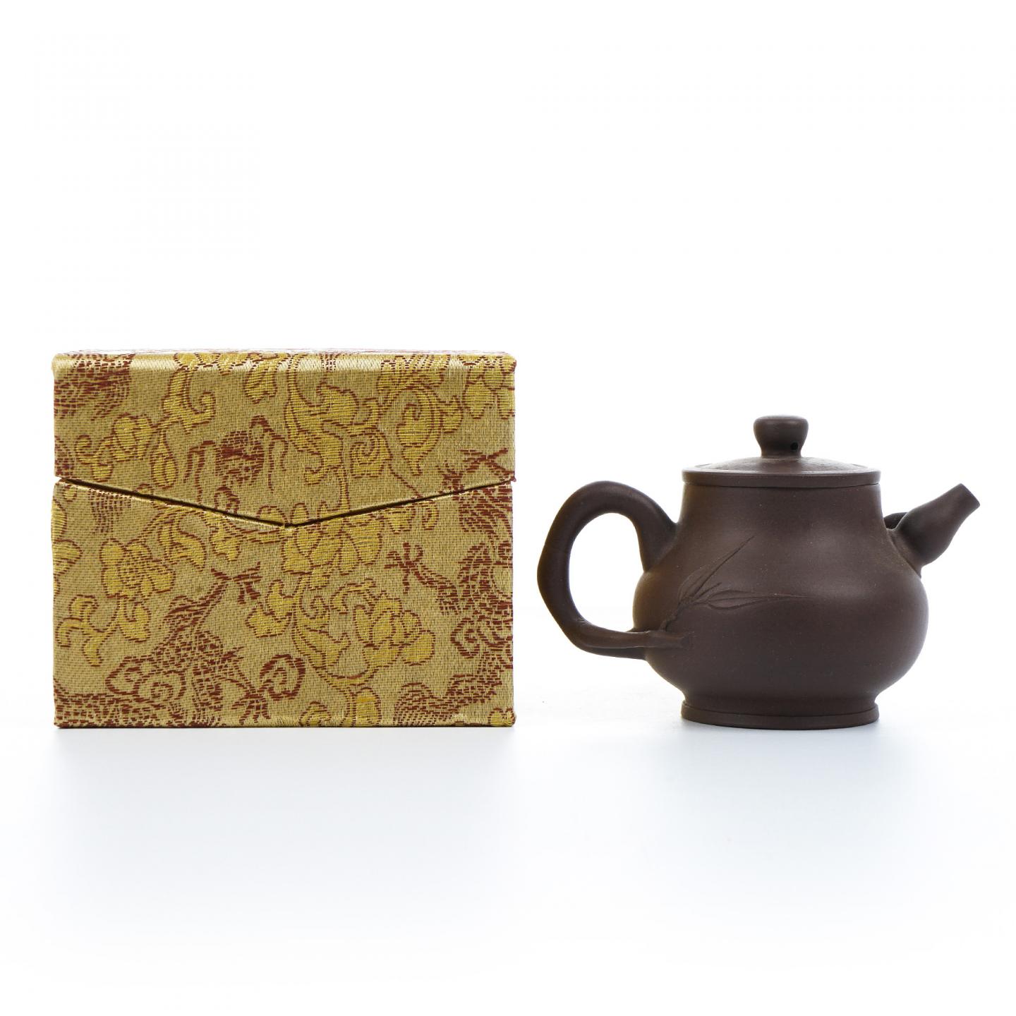 老一厂壶 葫芦竹壶 紫砂壶 约80年代 约210cc 高约84mm