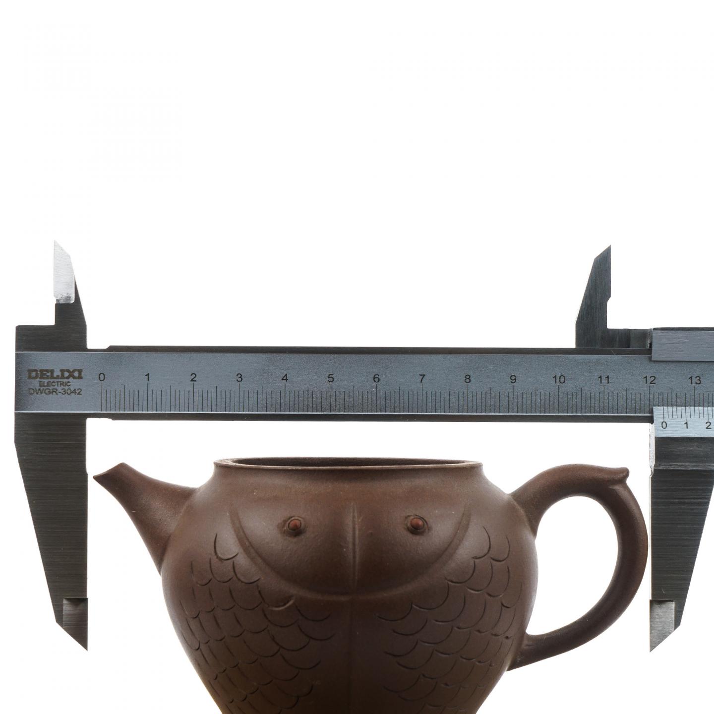 老一厂壶 双鱼壶 紫砂壶 约80年代 约200cc 高约85mm