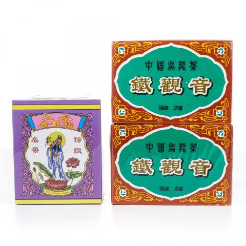 九十年代 碳焙铁观音/双龙毛牌茶王铁观音 3盒组 100g*2+144g*1
