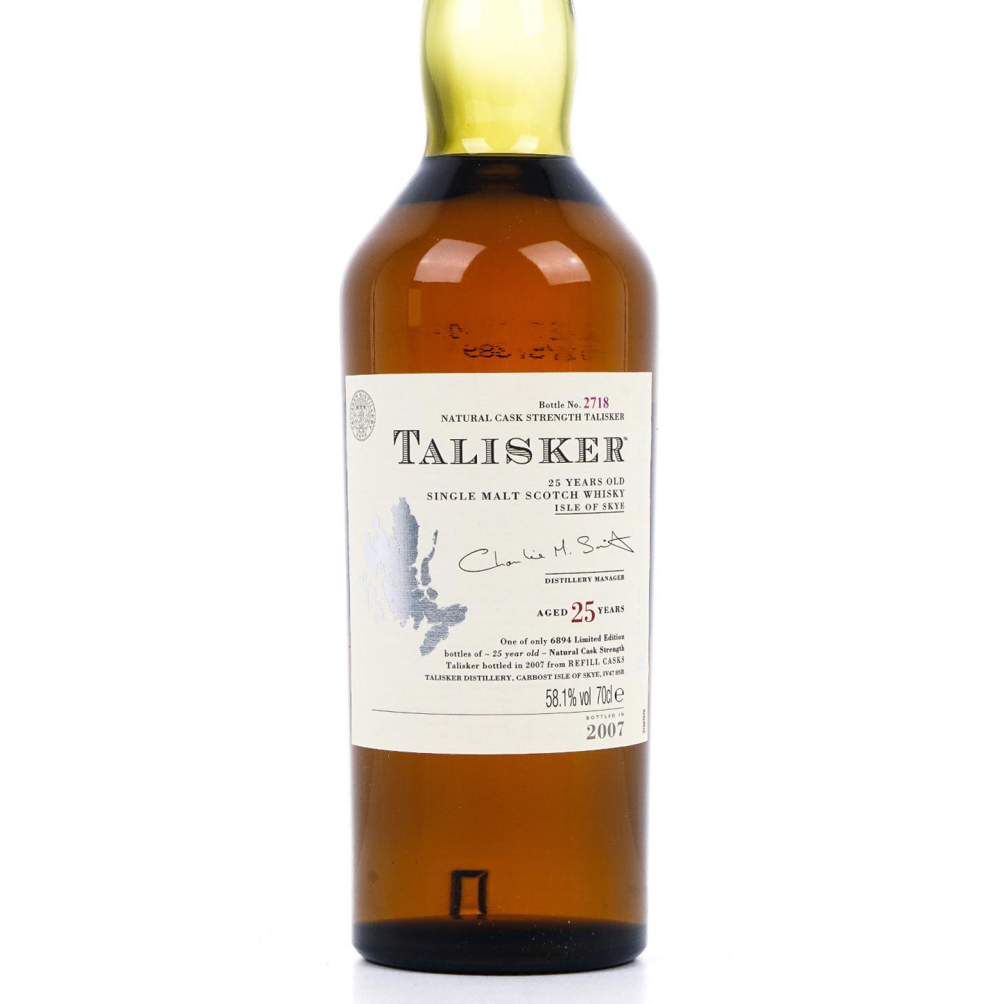 Talisker 泰斯卡 25年 2007 SR系列 桶强