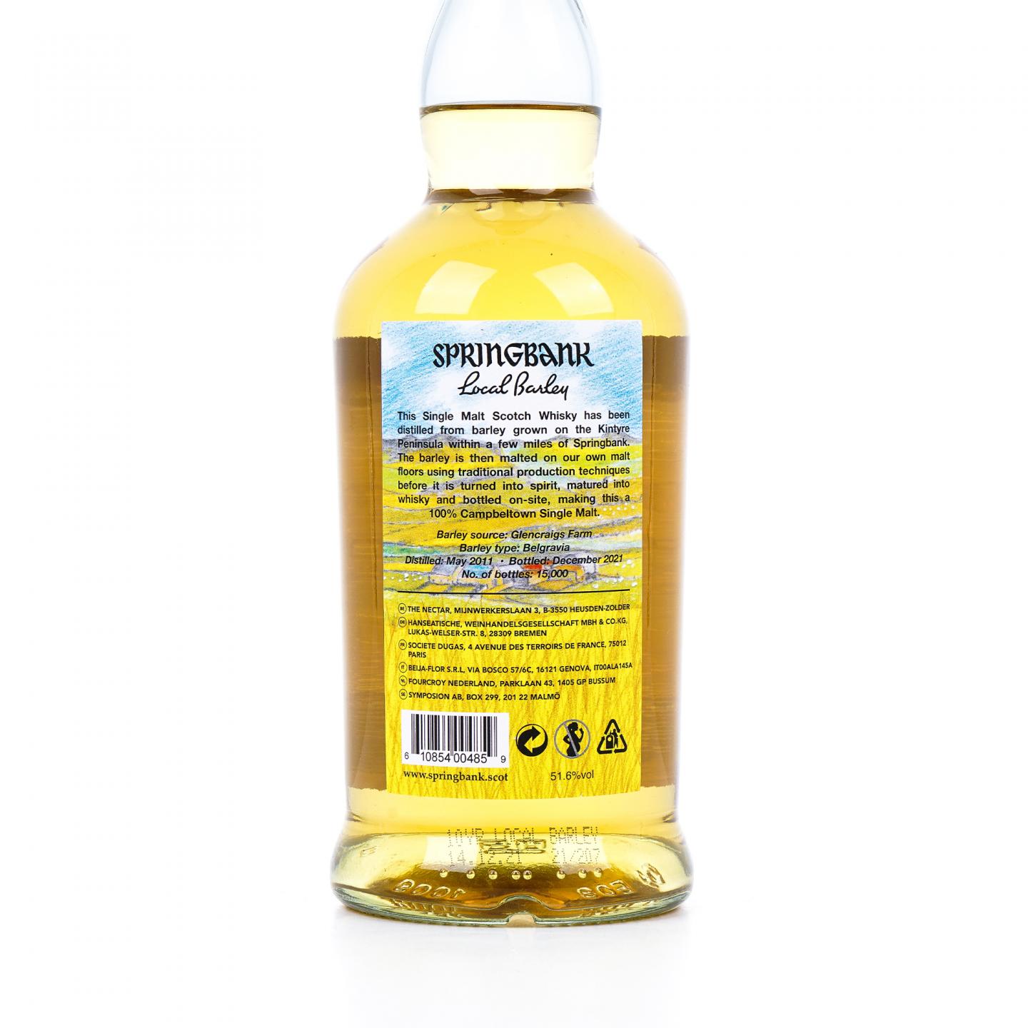 Springbank 云顶 10年 2011-2021 本地大麦51.6%