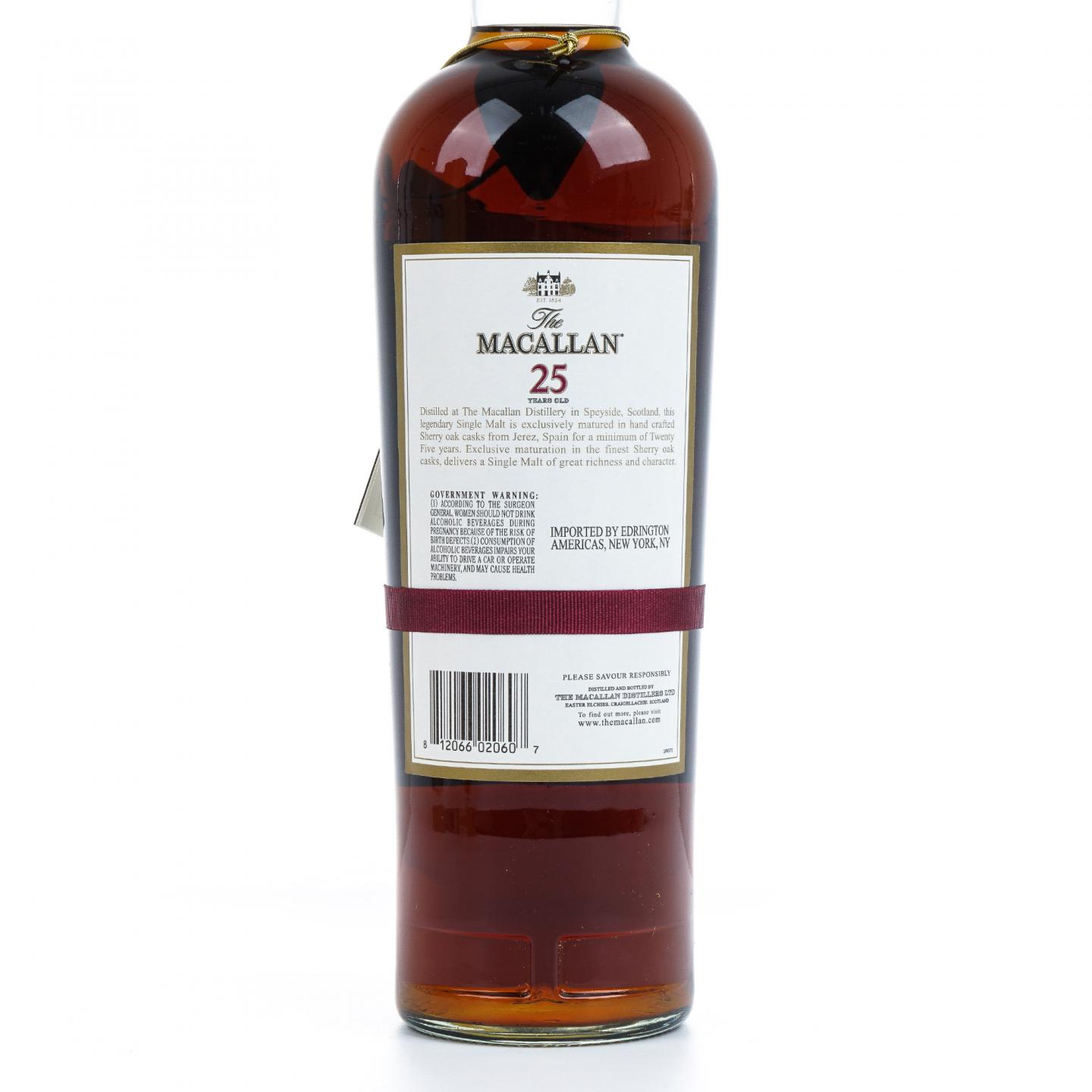Macallan 麦卡伦 25年 雪莉桶 红腰带 750ml