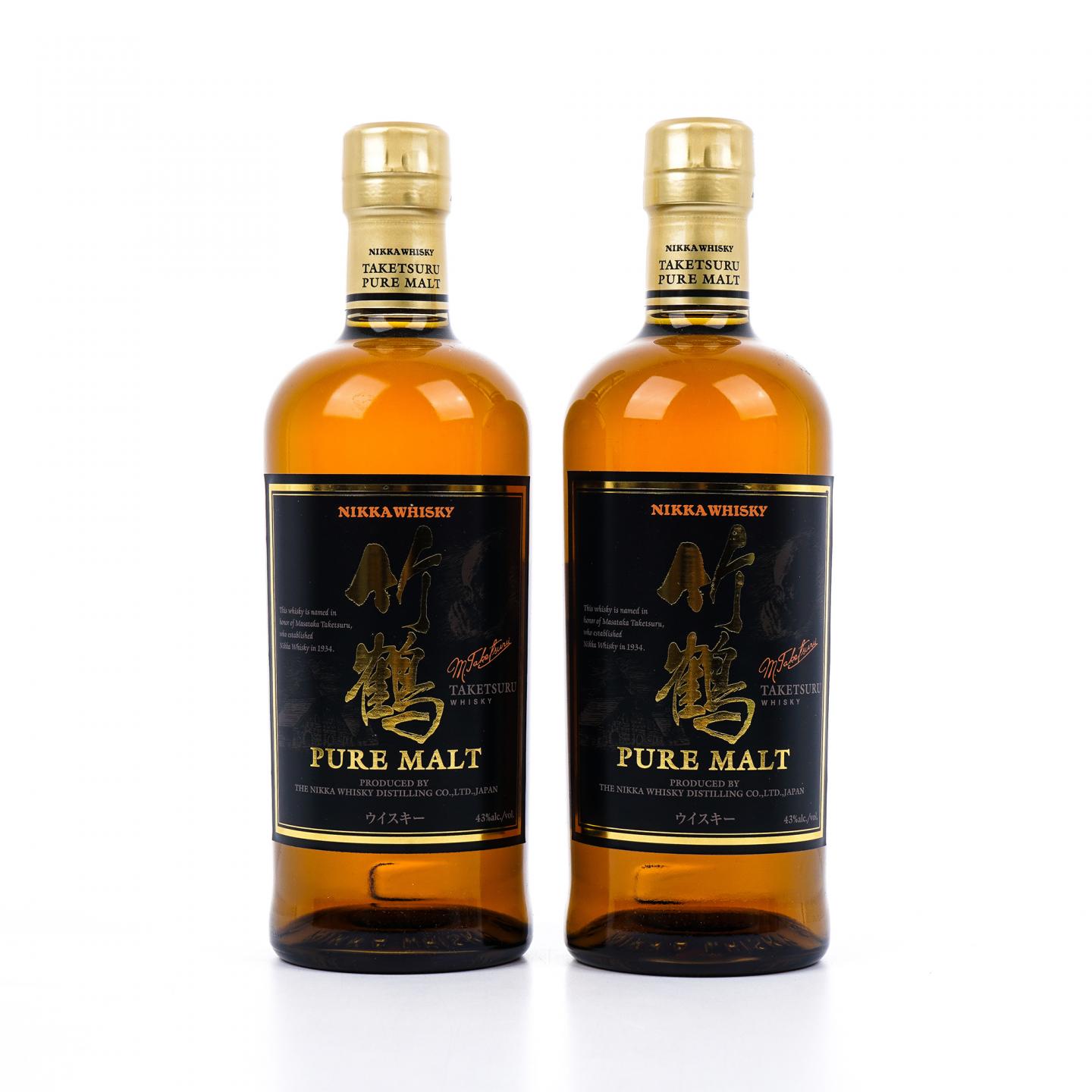 竹鹤 Pure Malt 黑标旧版 2支组*700ml