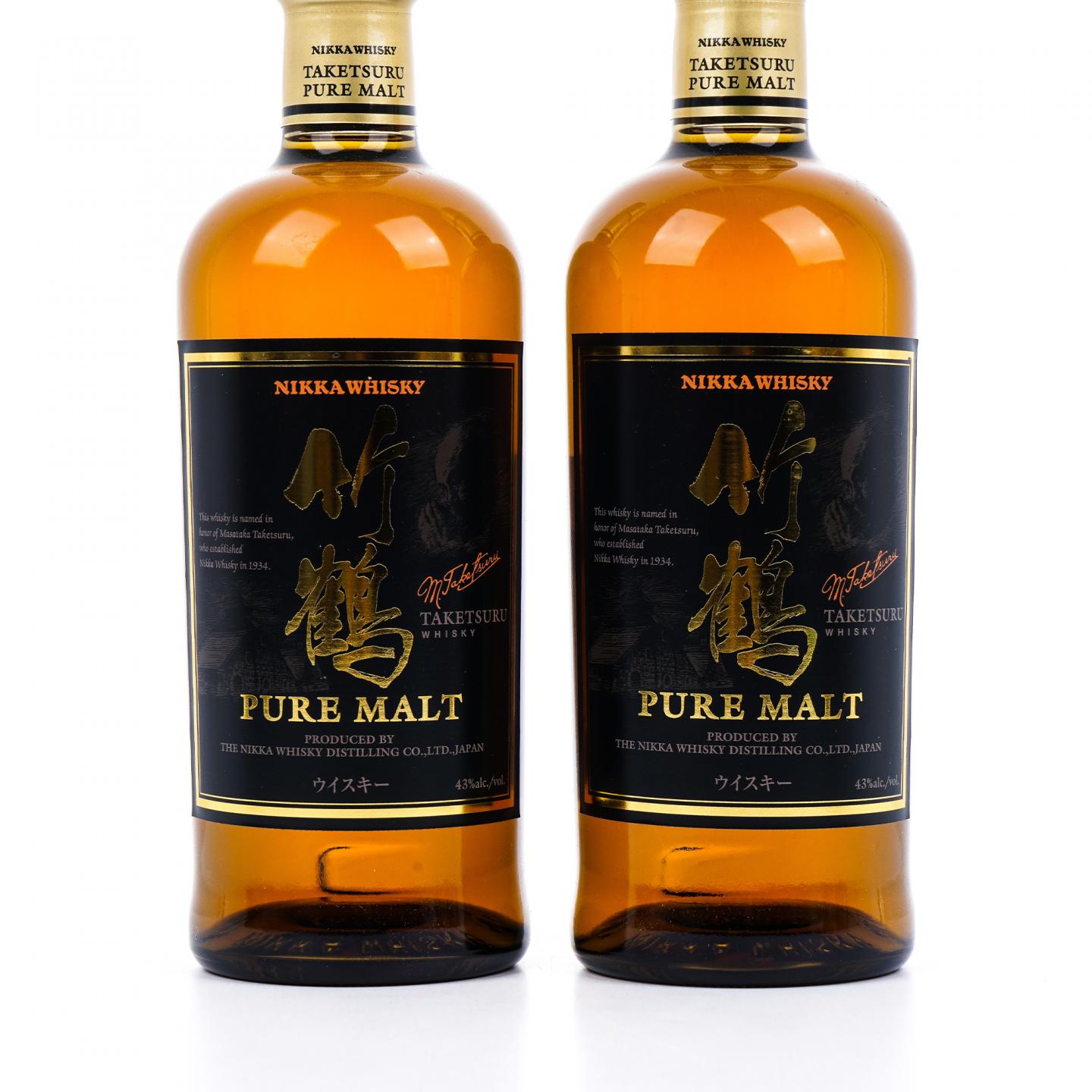 竹鹤 Pure Malt 黑标旧版 2支组*700ml