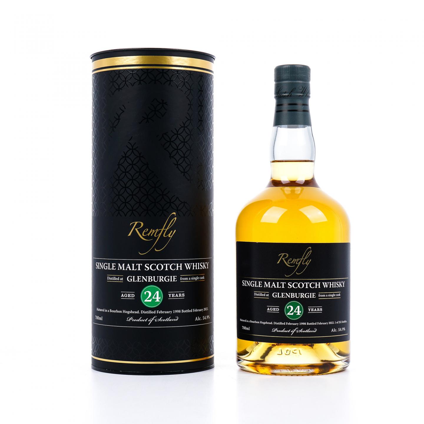 Glenburgie 格兰伯奇 24年 1998-2022 单桶 圆筒