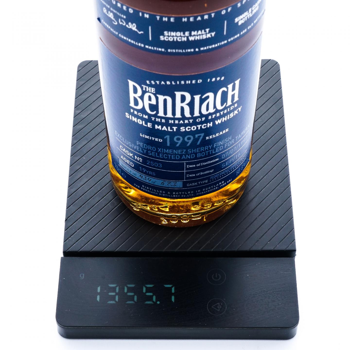 BenRiach 本利亚克 19年 1997-2016 雪莉单桶后熟#2503