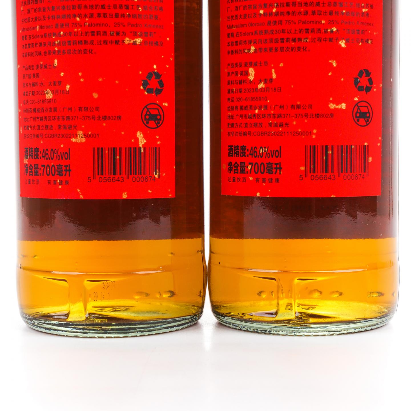 Glasgow 格拉斯哥 2023 雪莉桶 开门见喜 700ml*2瓶组