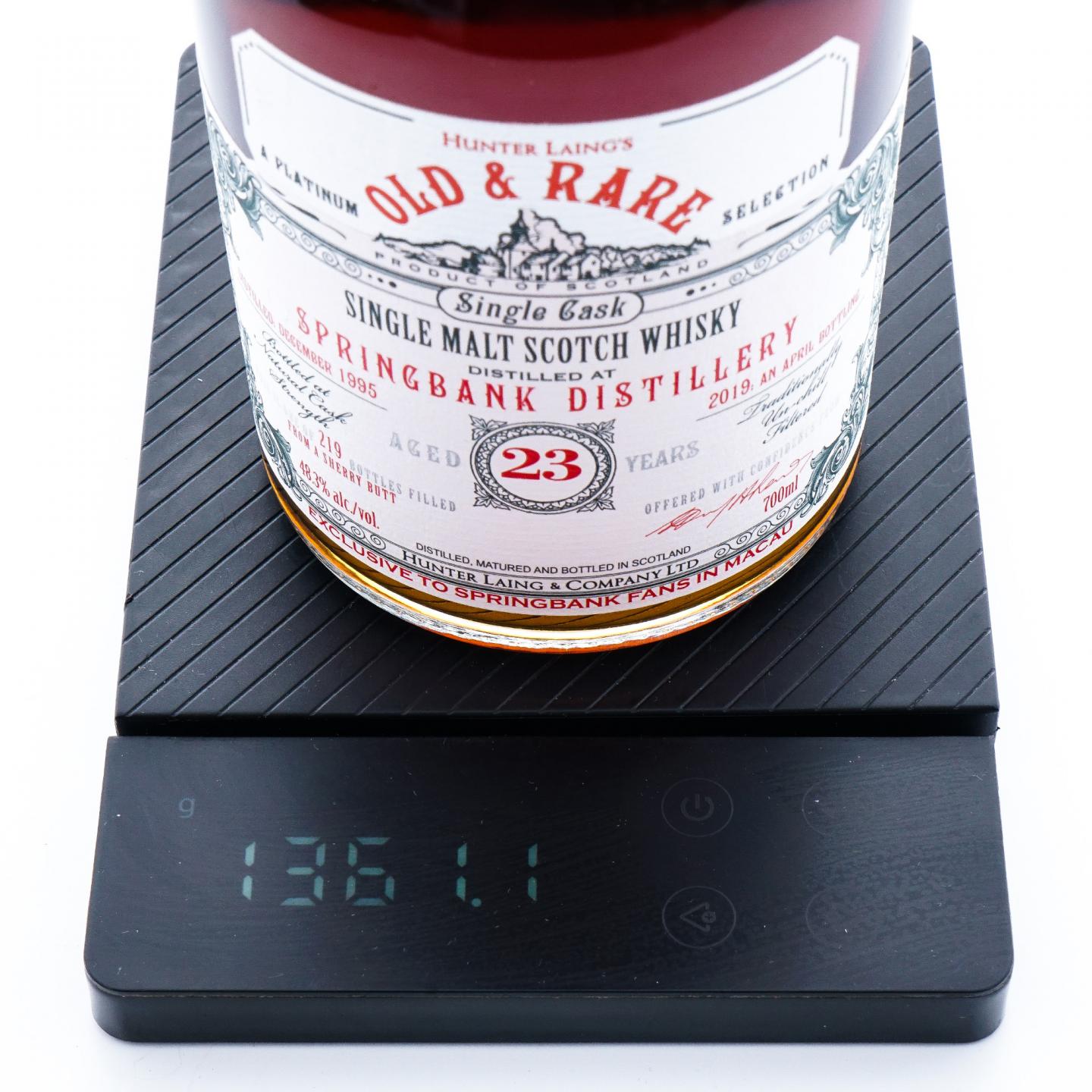 Springbank 云顶 23年 1995-2019 HL Old & Rare 雪莉单桶 桶强 48.3%Vol.