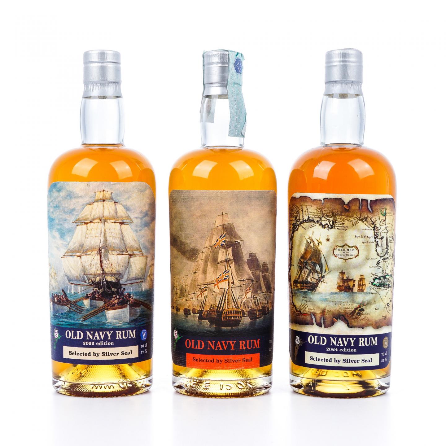 Old Navy Rum 2018/2022/2024 Silver Seal 老海军朗姆酒 3支组