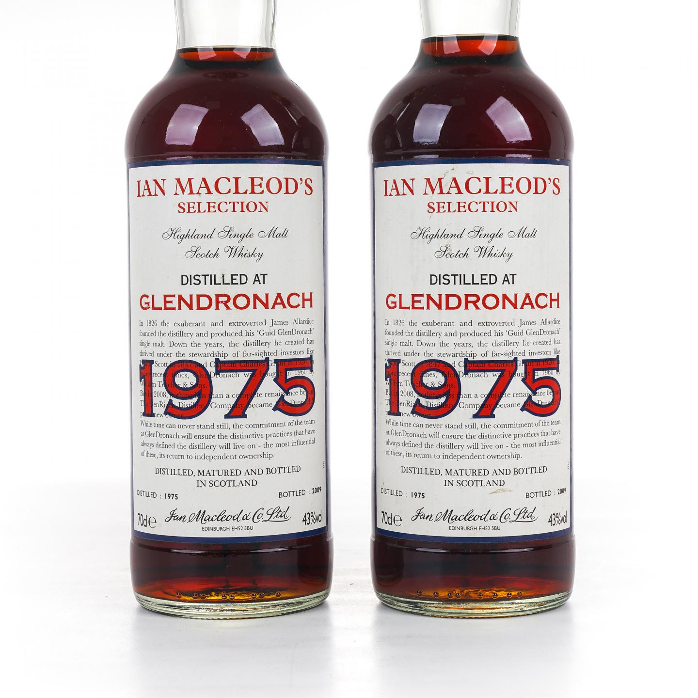 Glendronach 格兰多纳 1975-2009 Ian Macleod 2瓶组