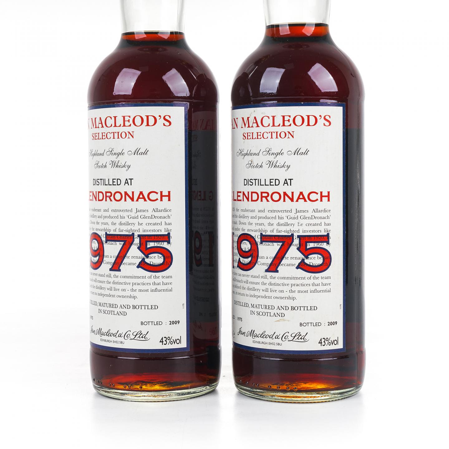 Glendronach 格兰多纳 1975-2009 Ian Macleod 2瓶组