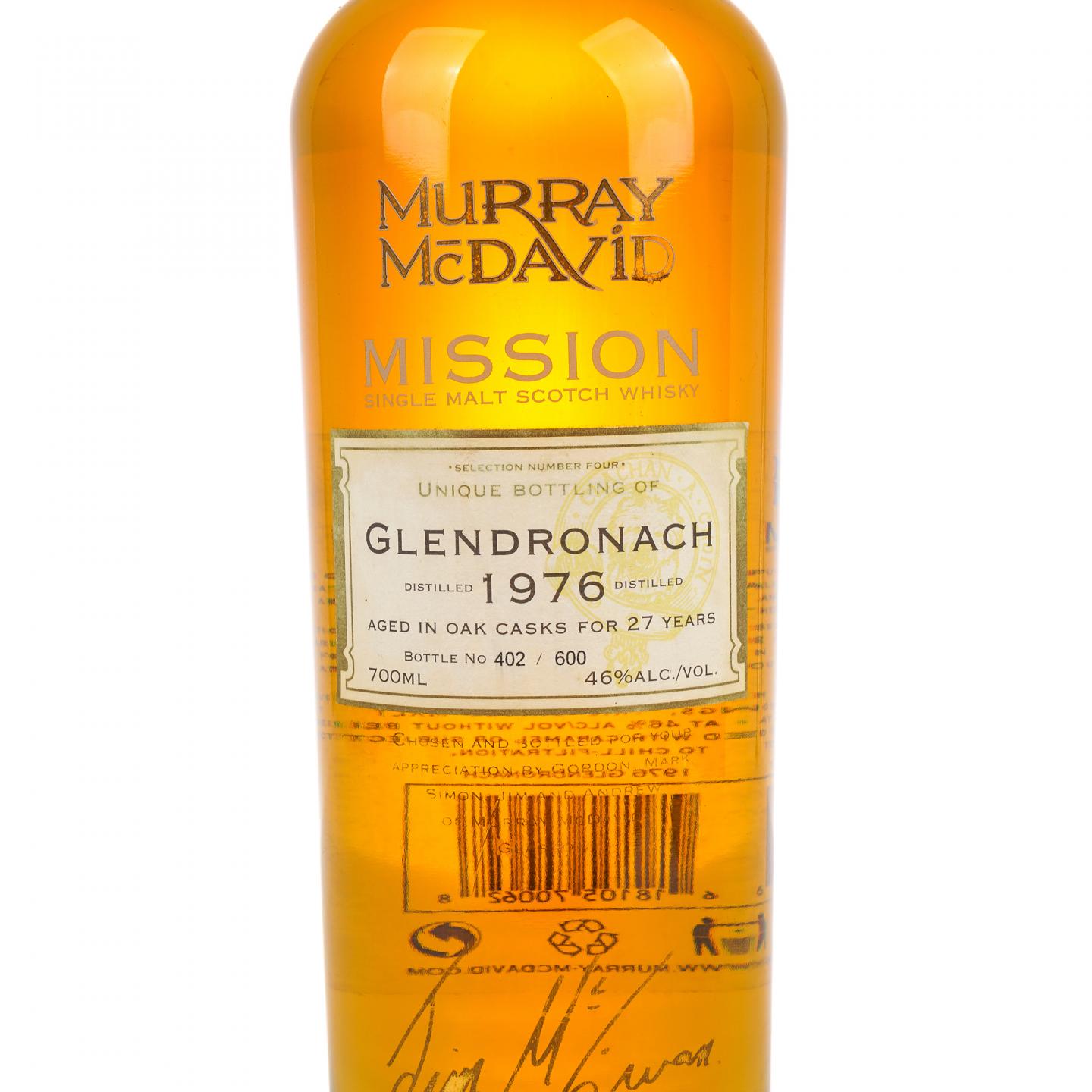 Glendronach 格兰多纳 27年 1976 MM Mission