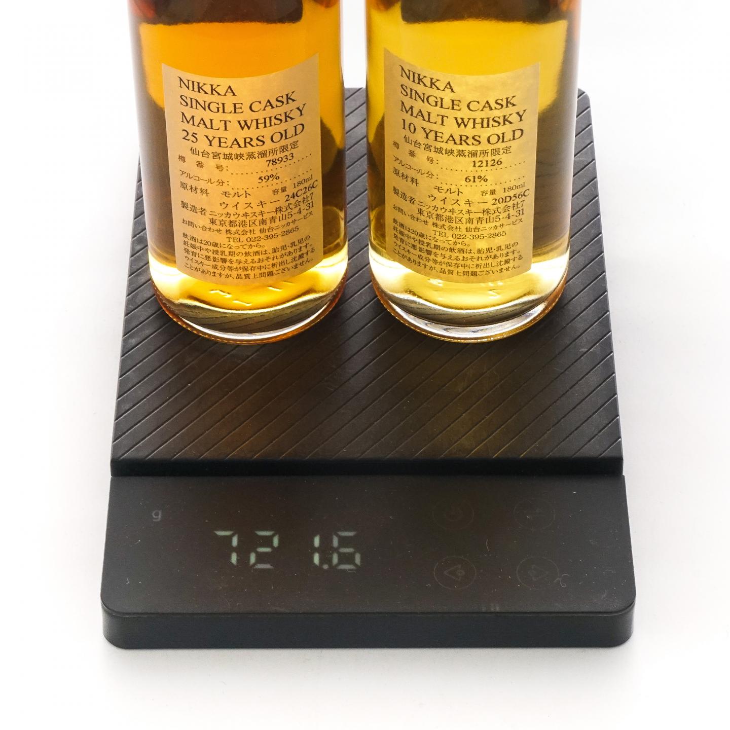 【中样】仙台宫城峡 10/25年 蒸馏所限定 单桶 2瓶组*180ml