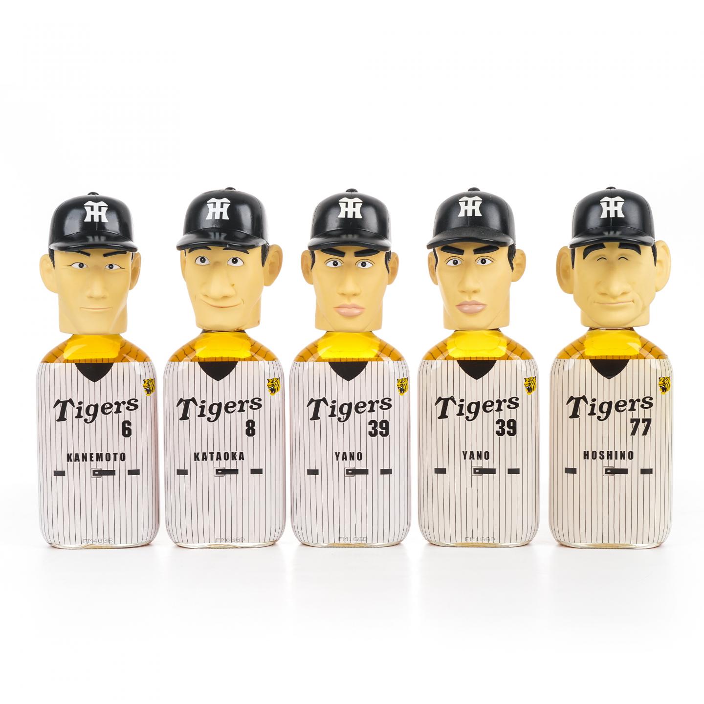 轻井泽 阪神虎队2003夺冠纪念 6/8/39/77号球员 5瓶组*360ml
