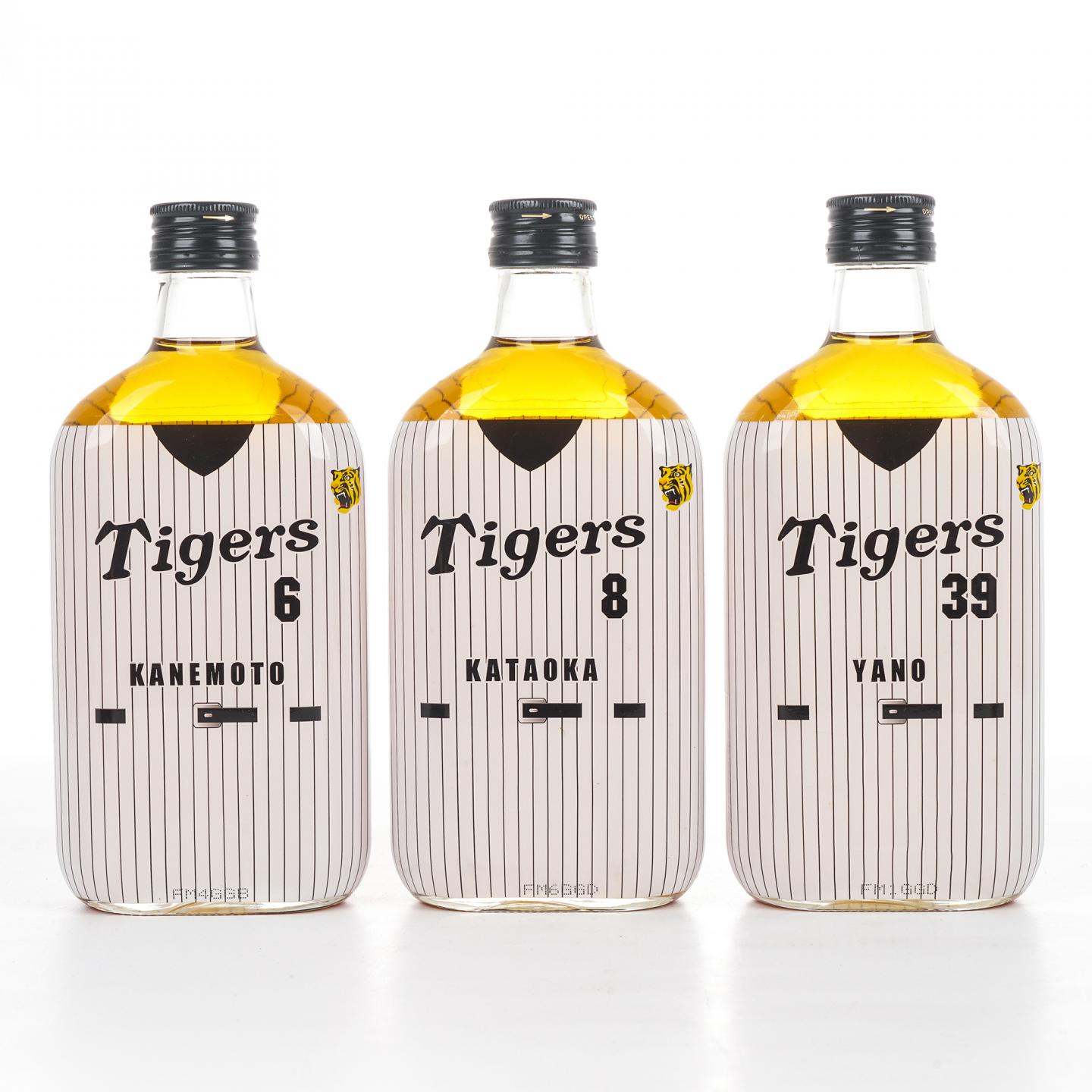 轻井泽 阪神虎队2003夺冠纪念 6/8/39/77号球员 5瓶组*360ml