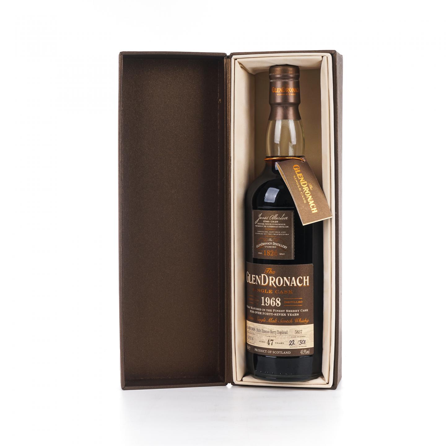 Glendronach 格兰多纳 47年 1968-2016 雪莉单桶#5837 国际版