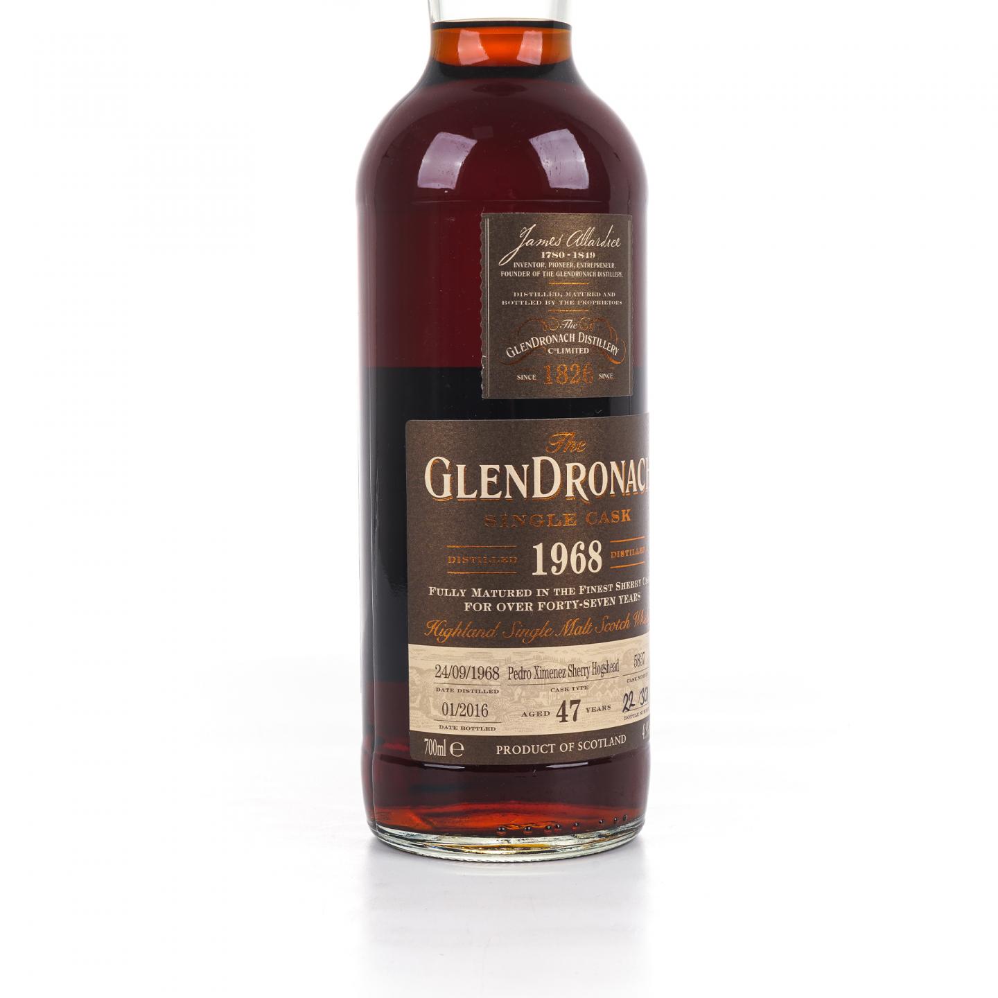 Glendronach 格兰多纳 47年 1968-2016 雪莉单桶#5837 国际版