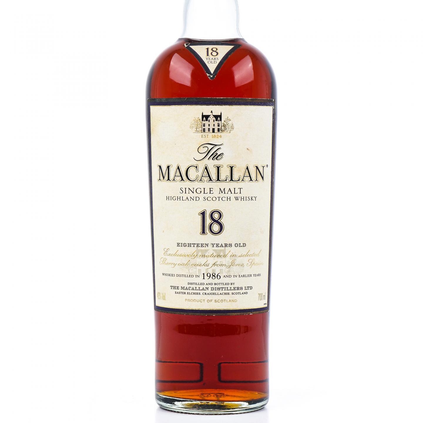 Macallan 麦卡伦 18年 1986 雪莉桶