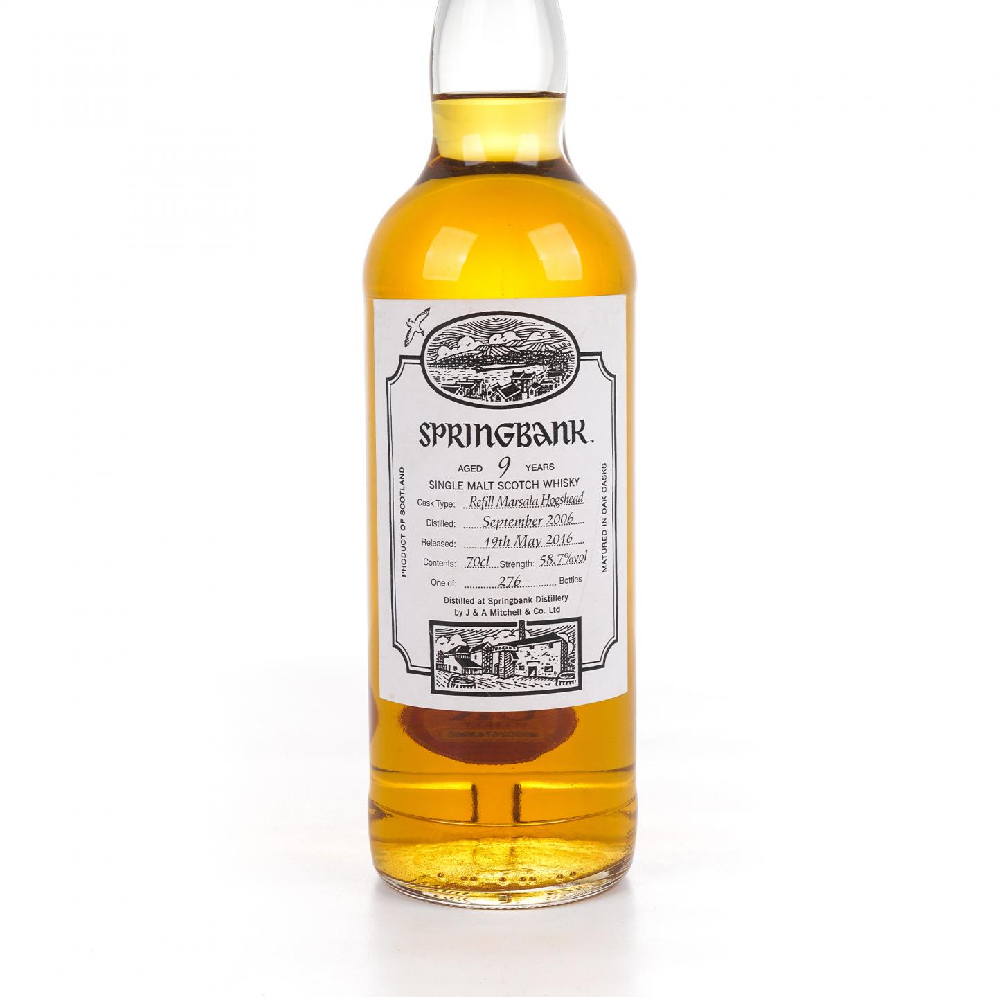 Springbank 云顶 9年 2006-2016 58.7％