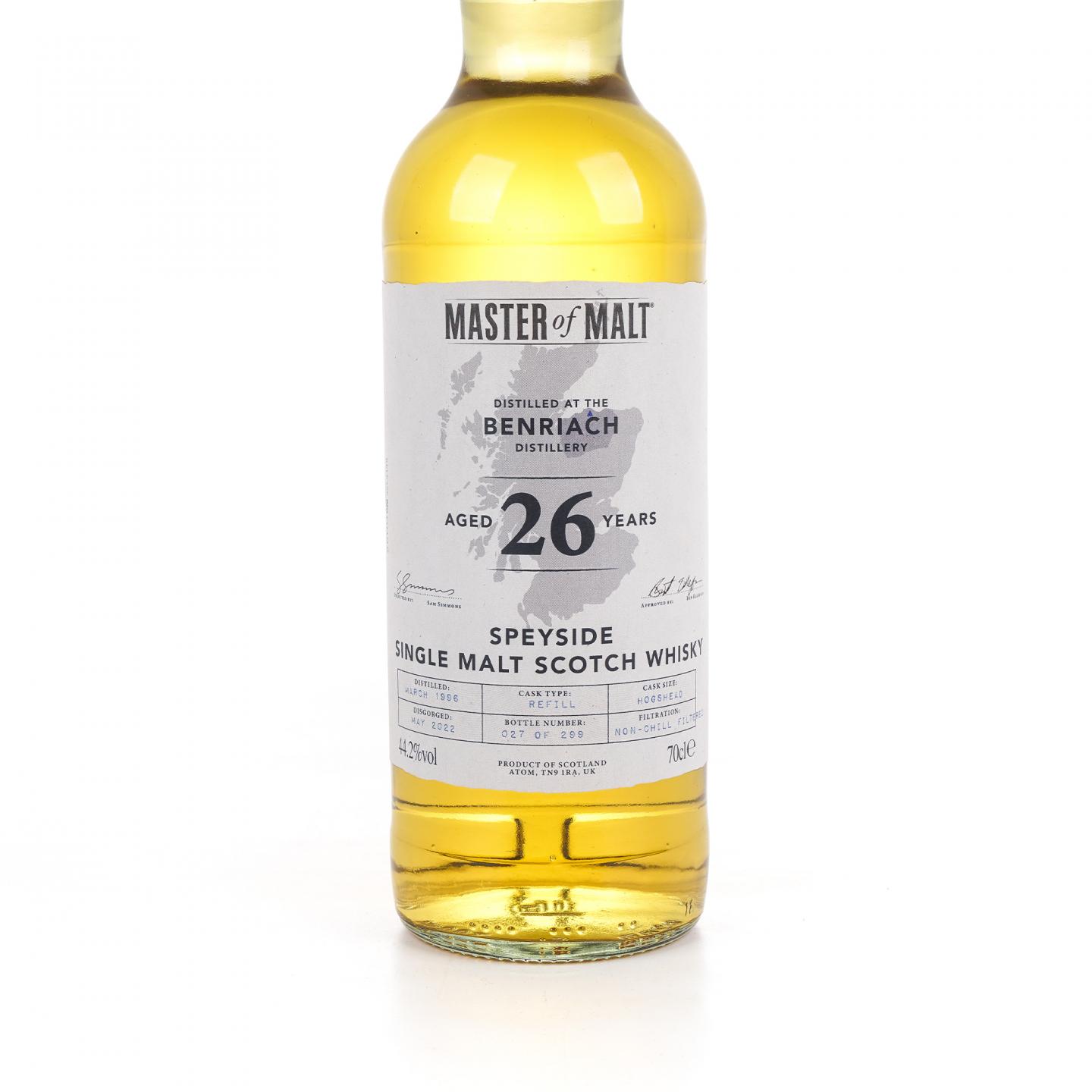 Benriach 本利亚克 26年 1996-2022 Master of Malt 700ml