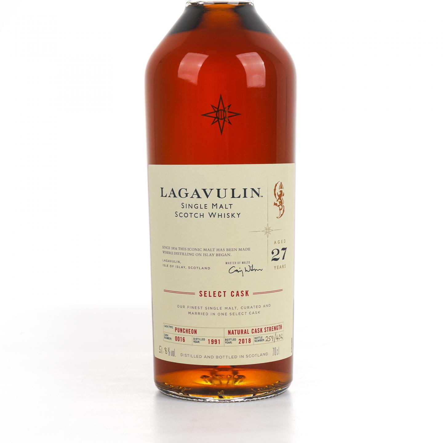 Lagavulin 乐加维林 27年 1991-2018 星星标 COD大师选桶 桶强