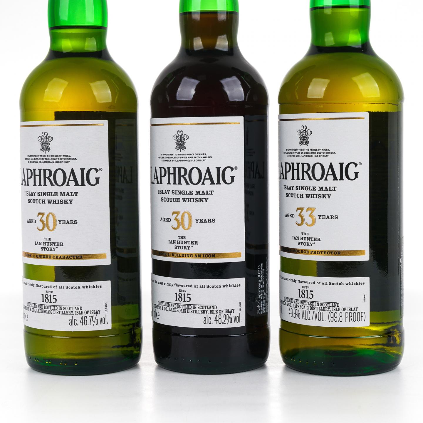 Laphroaig 拉弗格 30/33年 伊恩·亨特之书 1-3版 3支组
