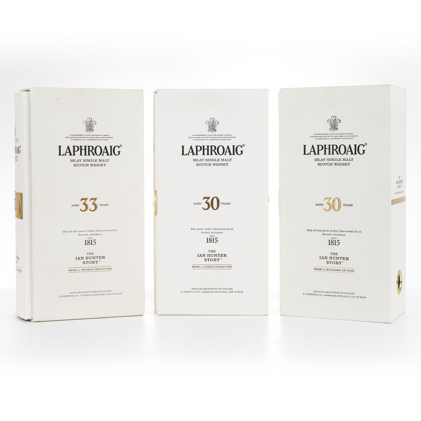 Laphroaig 拉弗格 30/33年 伊恩·亨特之书 1-3版 3支组