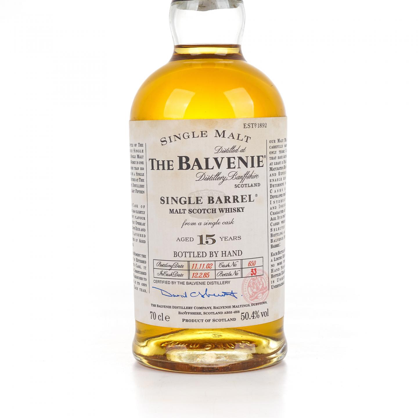 Balvenie 百富 15年 1985-2002 单桶#650