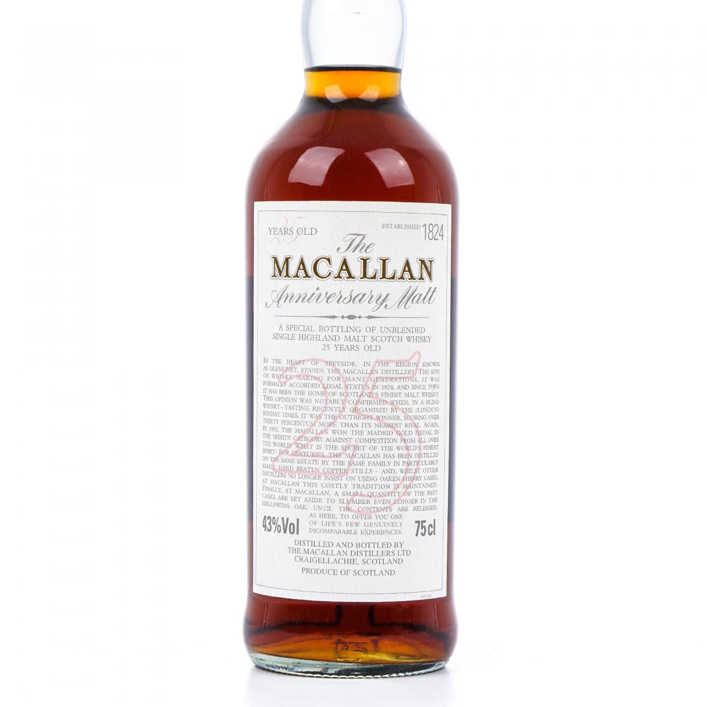 Macallan 麦卡伦 25年 Anniversary Malt 750ml