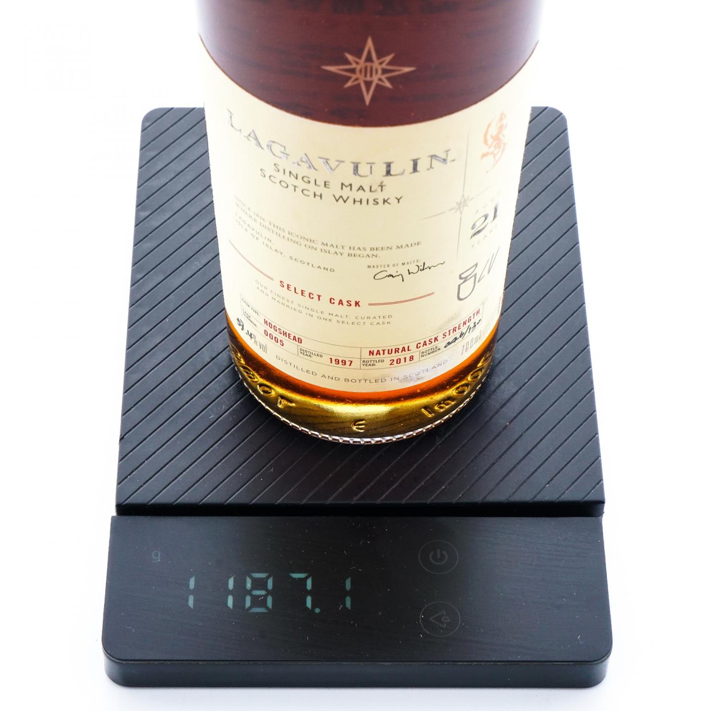 Lagavulin 乐加维林 21年 1997-2018 大师选桶 COD #0005 非原盒