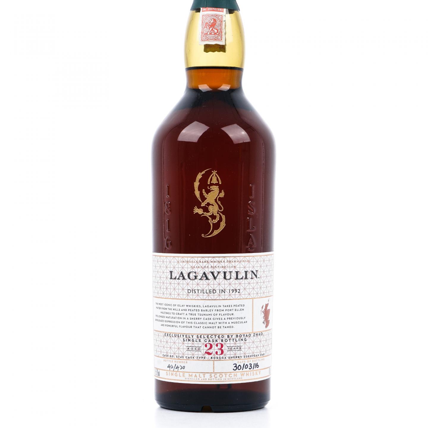Lagavulin 乐加维林 23年 1992-2016 赵波尧选桶 COD