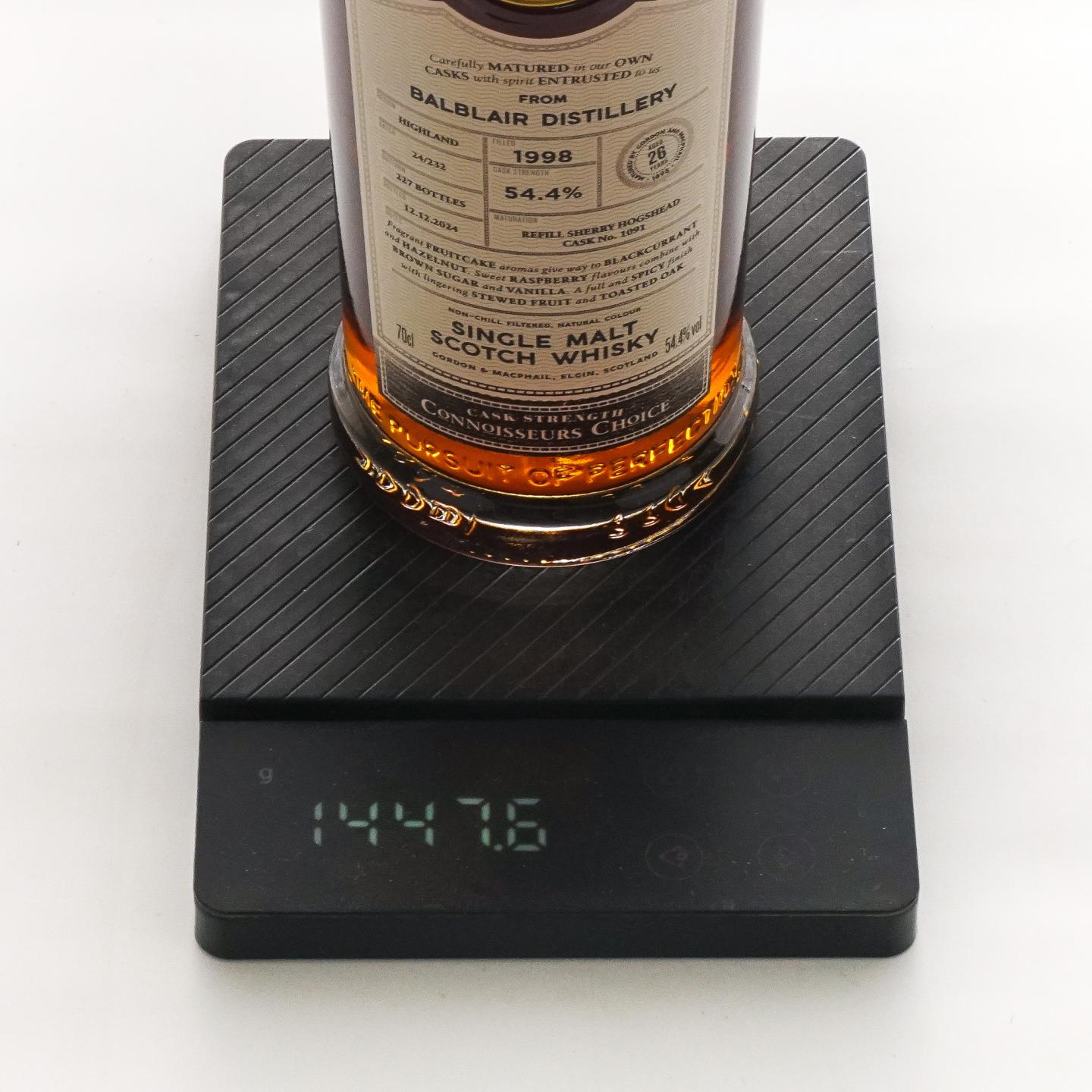 Balblair 巴布莱尔 26年 1998-2024 GM鉴赏家之选 雪莉桶#1091