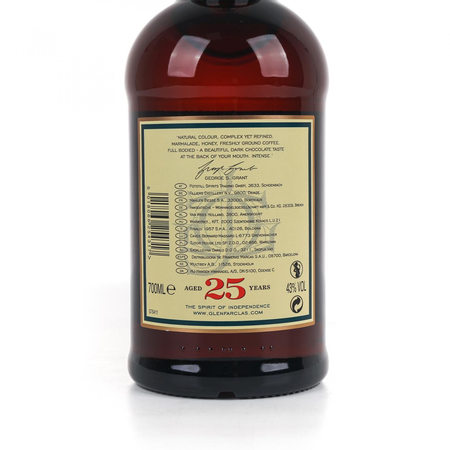 Glenfarclas 格兰花格 25年 单一麦芽 圆筒礼盒 700ml