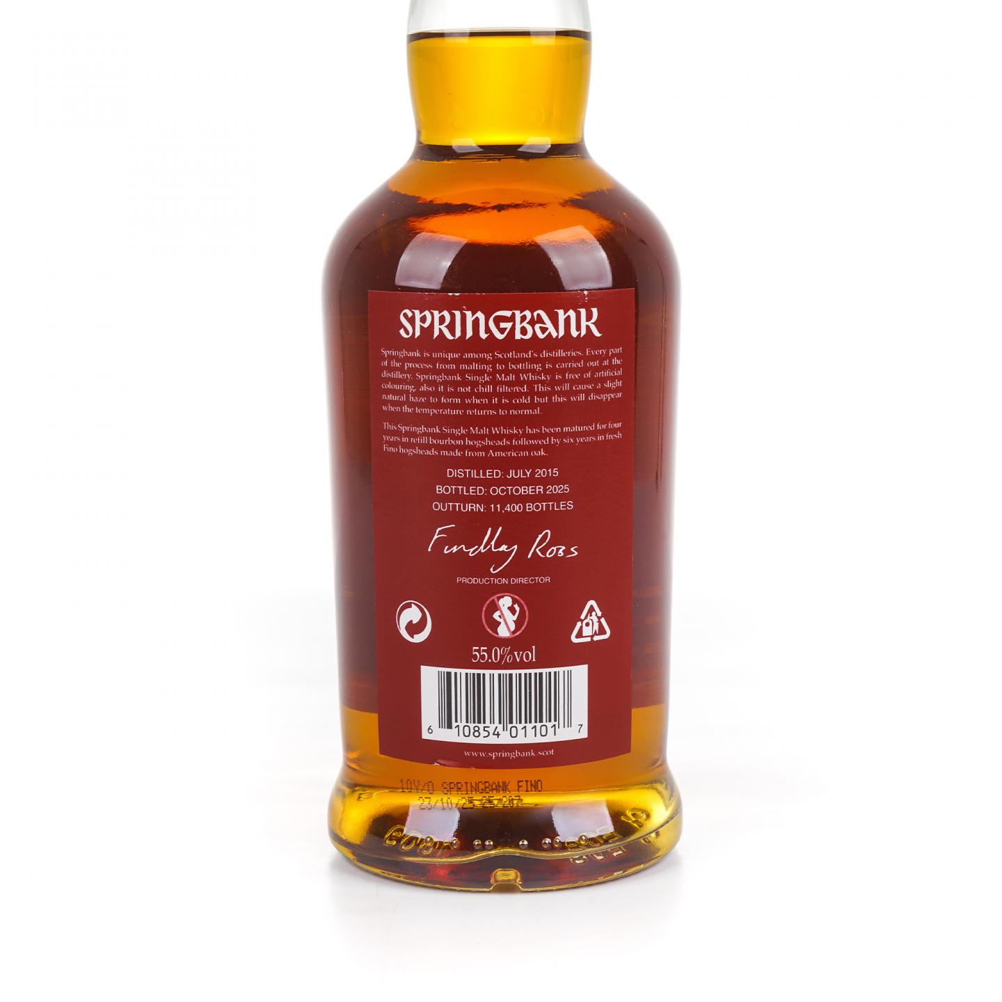 Springbank 云顶 10年 2015-2025 55%Vol.