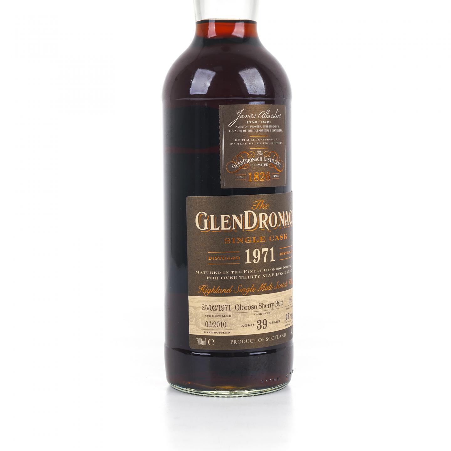 Glendronach 格兰多纳 39年 1971-2010 雪莉单桶#489