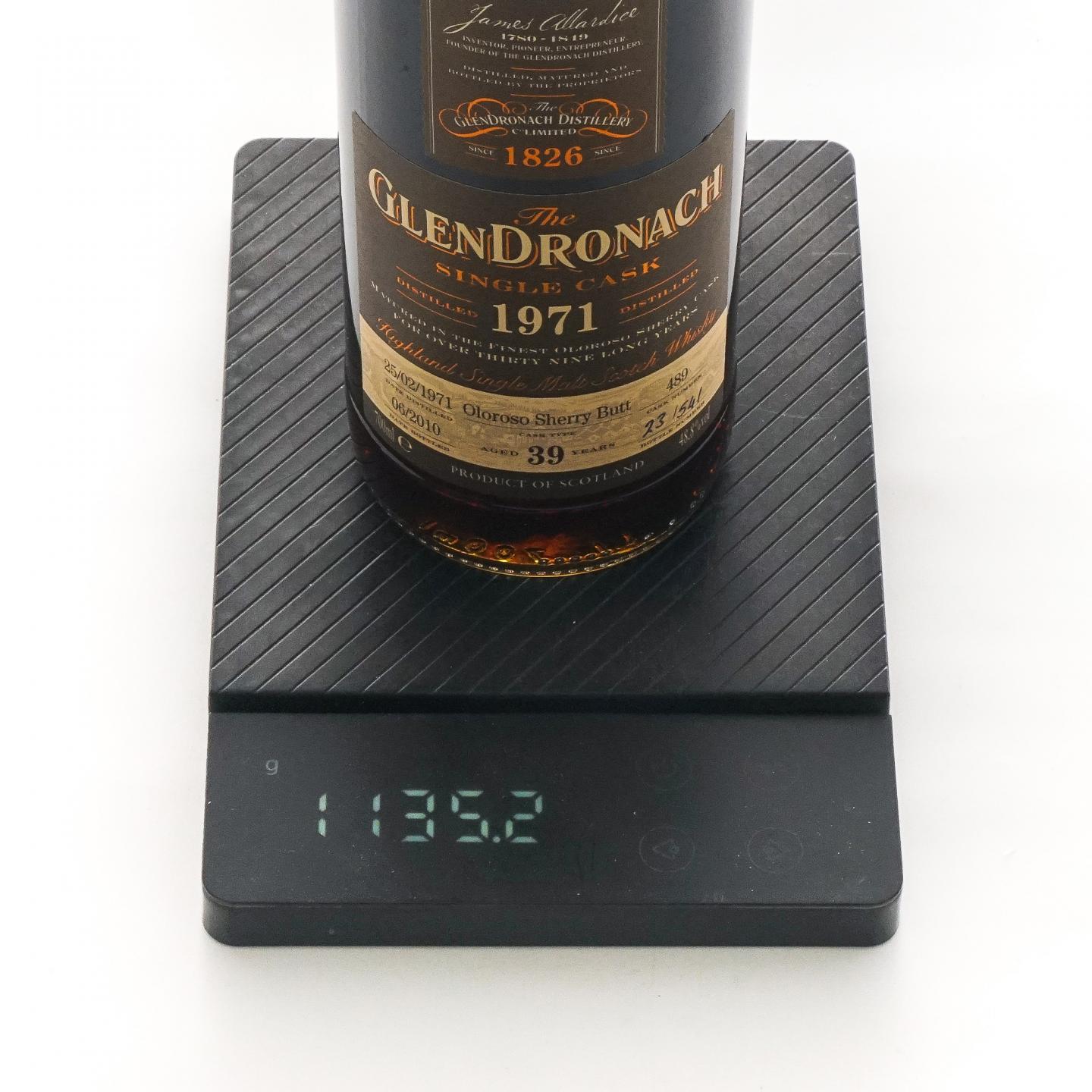 Glendronach 格兰多纳 39年 1971-2010 雪莉单桶#489