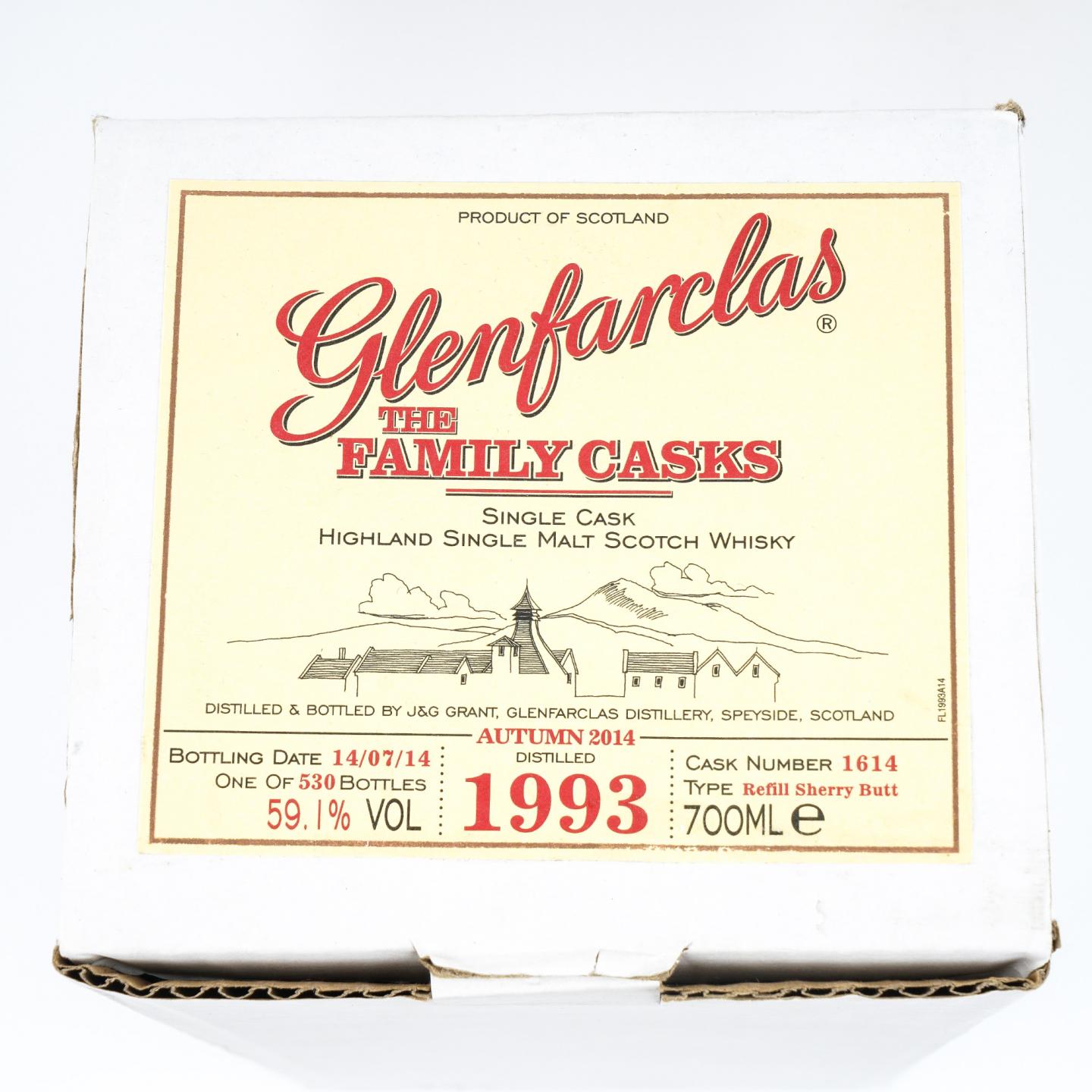 Glenfarclas 格兰花格 1993-2014 家族桶 雪莉单桶#1614