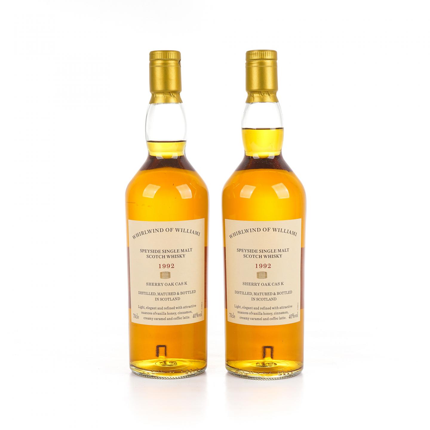 秘密斯佩塞 1992 Whirlwind of Williami 雪莉桶 单麦 2瓶组