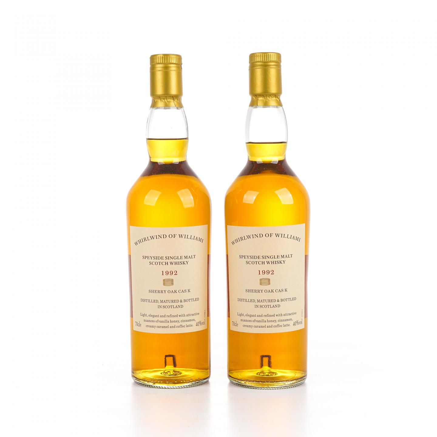 秘密斯佩塞 1992 Whirlwind of Williami 雪莉桶 2支组 单麦