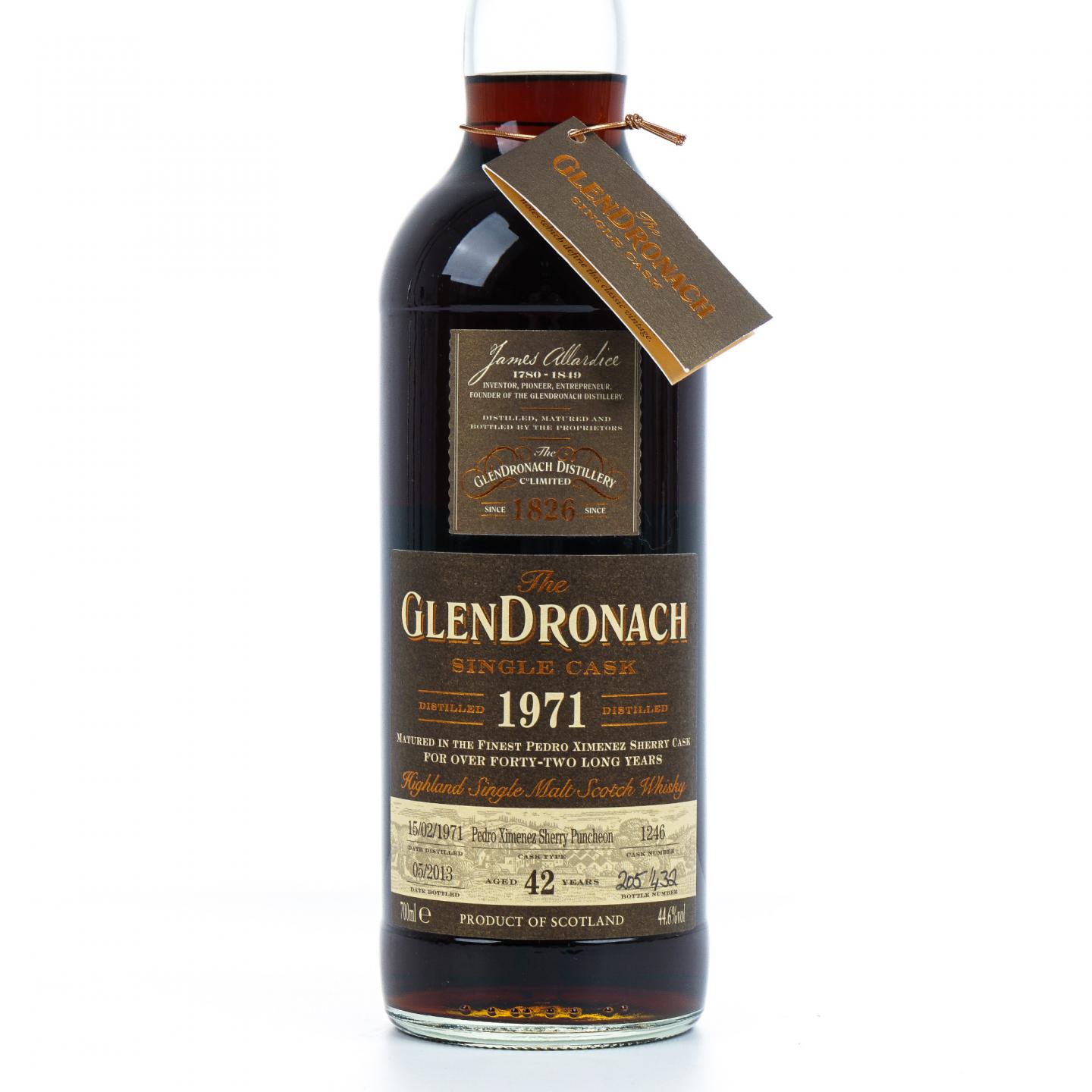 Glendronach 格兰多纳 42年 1971-2013 雪莉单桶#1246