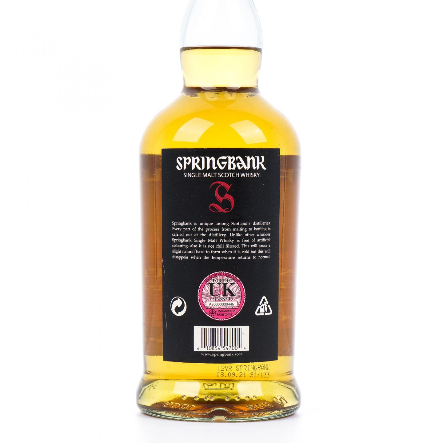 Springbank 云顶 12年 2021 桶强 55.9% UK