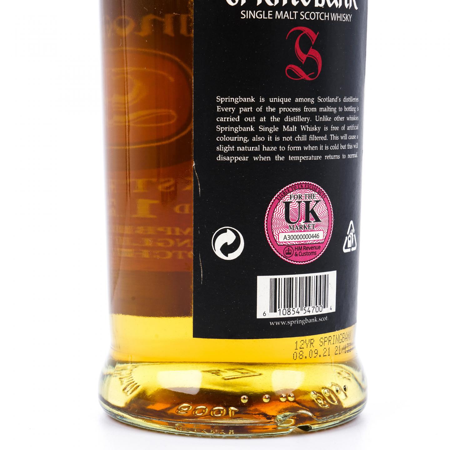 Springbank 云顶 12年 2021 桶强 55.9% UK