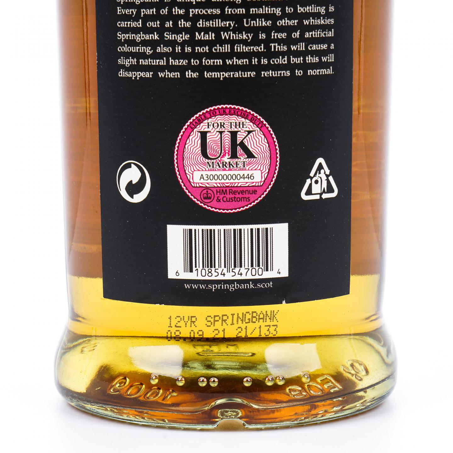 Springbank 云顶 12年 2021 桶强 55.9% UK 700ml