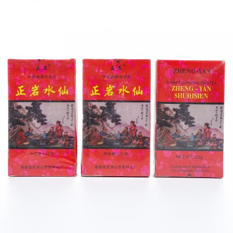 1998年 武夷山市茶叶总厂精制 正岩水仙 3盒*125克