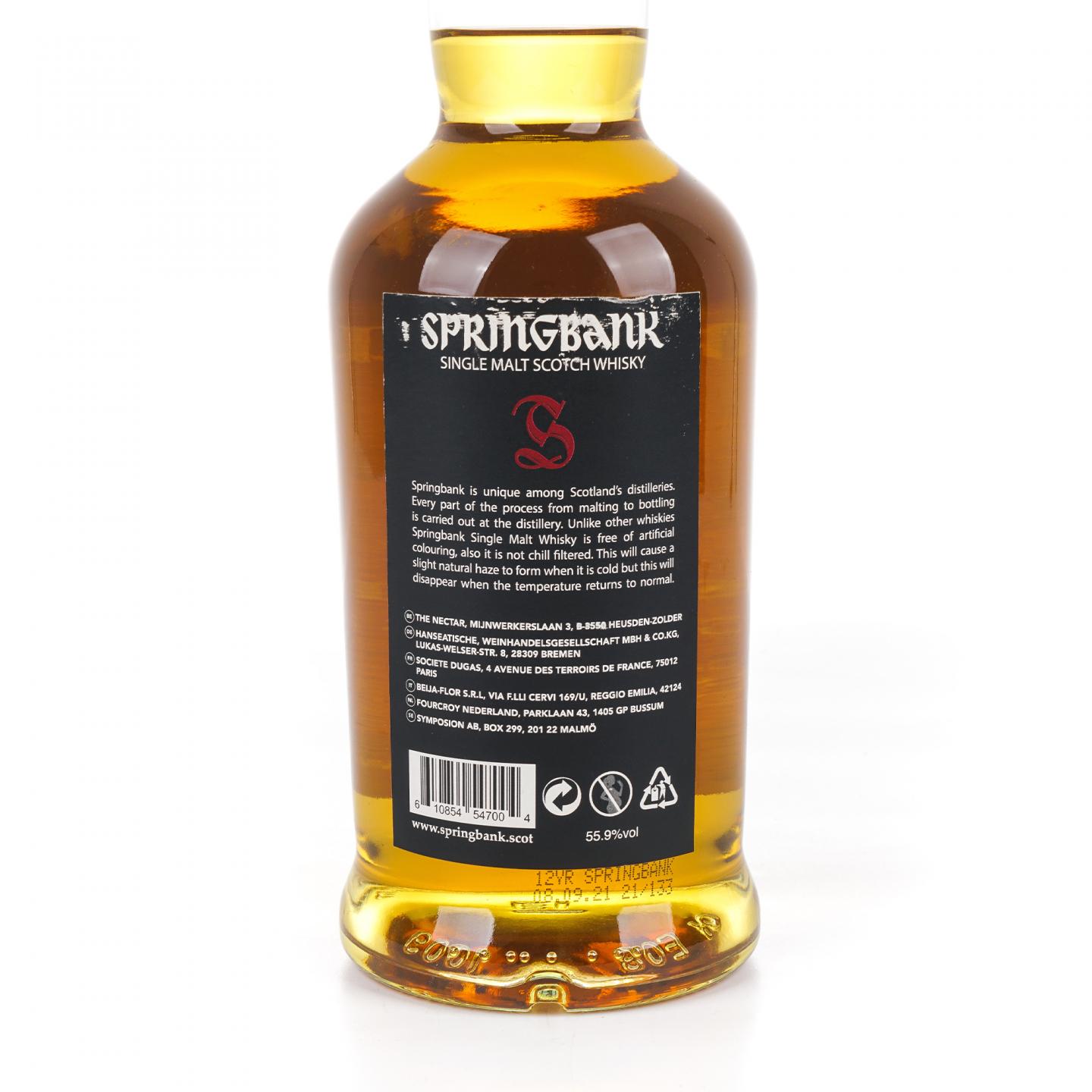 Springbank 云顶 12年 2021 桶强 欧版 55.9%Vol.