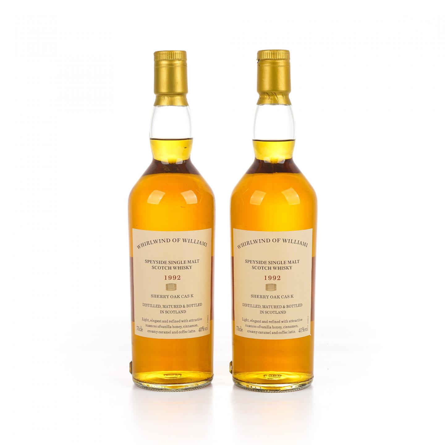 秘密斯佩塞 1992 Whirlwind of Williami 雪莉桶 2支组 单麦