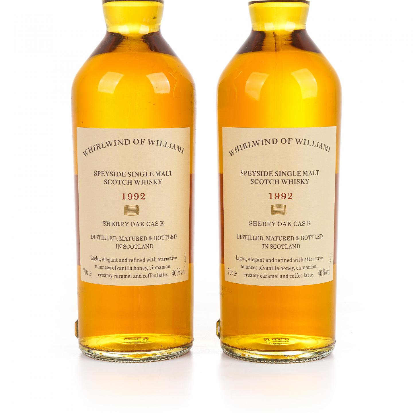 秘密斯佩塞 1992 Whirlwind of Williami 雪莉桶 2支组 单麦