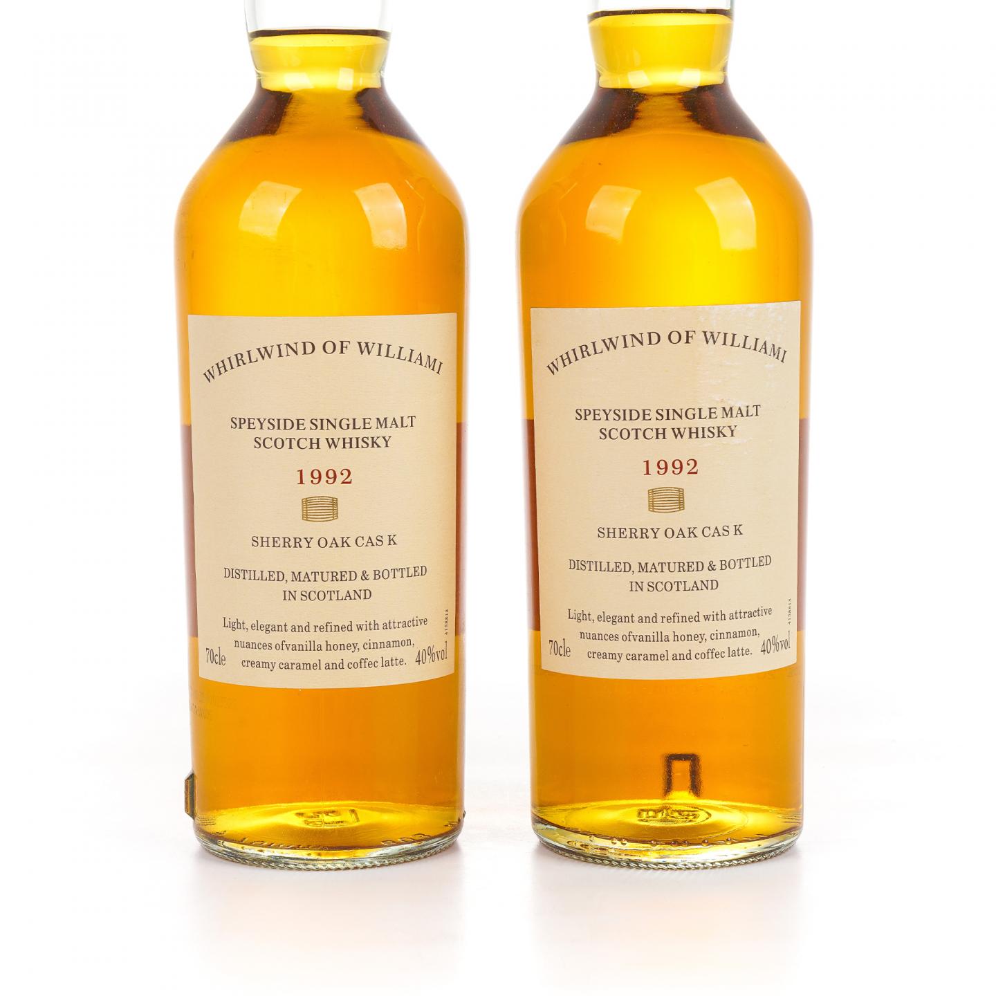 秘密斯佩塞 1992 Whirlwind of Williami 雪莉桶 2瓶组 单麦