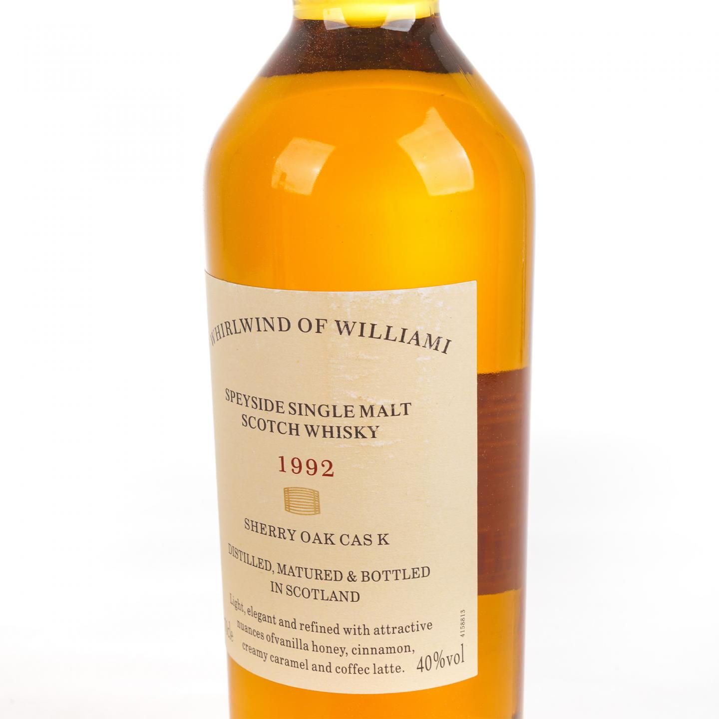 秘密斯佩塞 1992 Whirlwind of Williami 雪莉桶 2瓶组 单麦